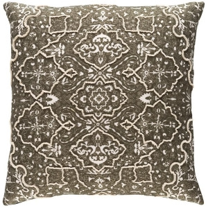 Batik by Surya Down Pillow Dk.Brown/White/Cream 22 x 22 Bat003-2222d - All