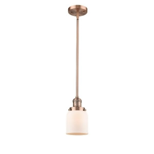 Innovations 1 Light Small Bell Mini Pendant in Antique Copper 201S-ac-g51 - All