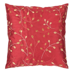 Blossom by Surya Pillow Red/Camel/Cream 22 x 22 Hh093-2222p - All