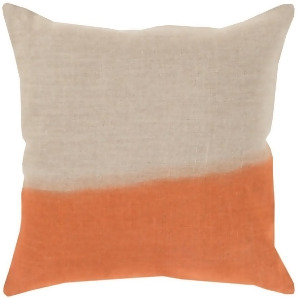 Dip Dyed by Surya Poly Fill Pillow Khaki/Burnt Orange 20 x 20 Dd012-2020p - All