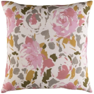 Kalena by Surya Down Pillow Khaki/Pale Pink/Pink 22 x 22 Kln004-2222d - All