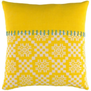 Delray by Surya Down Pillow Yellow/Cream/Sky Blue 20 x 20 Dea003-2020d - All