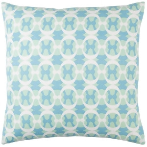 Lina by Surya Poly Fill Pillow Mint/Sky Blue/White 20 x 20 Ina016-2020p - All