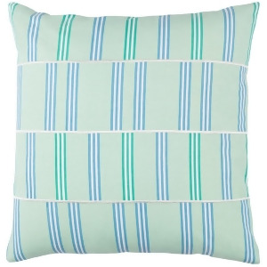 Lina by Surya Poly Fill Pillow Mint/White/Sky Blue 18 x 18 Ina003-1818p - All