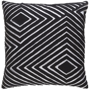 Denmark by Surya Poly Fill Pillow Light Gray/Black 20 x 20 Dmr001-2020p - All