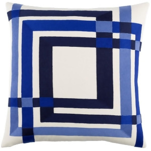 Color Form by Emma Gardner Pillow Cream/Navy/Violet 22 x 22 Cm002-2222p - All