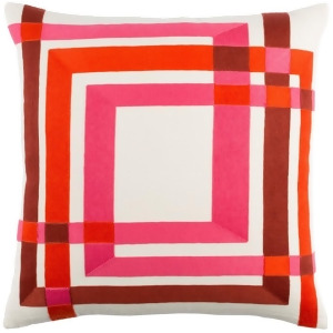 Color Form by Emma Gardner Pillow Cream/Pink/Orange 22 x 22 Cm004-2222p - All
