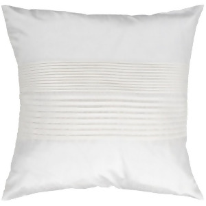 Solid Pleated by Surya Poly Fill Pillow White 18 x 18 Hh017-1818p - All