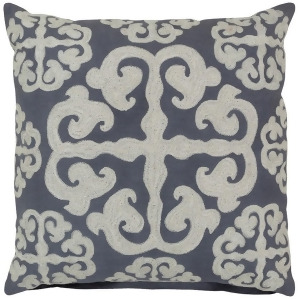 Madrid by Surya Poly Fill Pillow Cream/Navy 22 x 22 Lg578-2222p - All