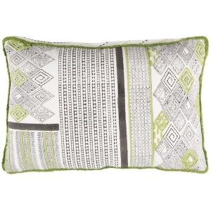 Aba by Surya Poly Fill Pillow Lime/Dark Brown/White 13 x 19 Aba001-1319p - All