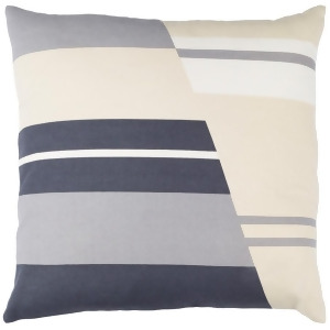 Lina by Surya Down Fill Pillow White/Charcoal/Beige 18 x 18 Ina008-1818d - All