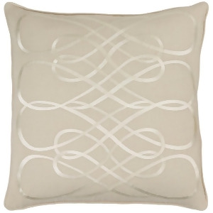 Leah by GlucksteinHome for Surya Pillow Beige 18 x 18 Lah004-1818p - All