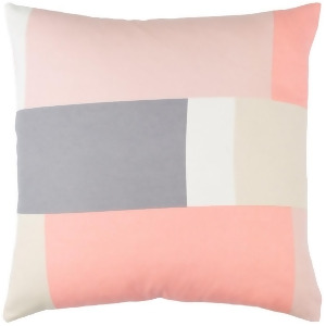 Lina by Surya Down Pillow Pale Pink/Gray/Beige 18 x 18 Ina012-1818d - All