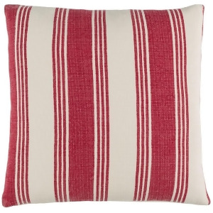 Anchor Bay by Surya Poly Fill Pillow Dark Red/Cream 22 x 22 Acb002-2222p - All