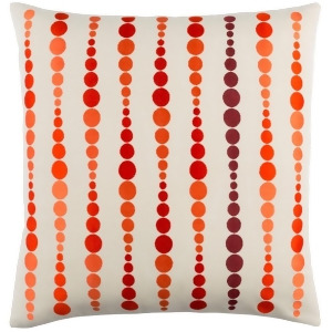Dewdrop by Emma Gardner Pillow Orange/Rust/Cream 20 x 20 De001-2020p - All