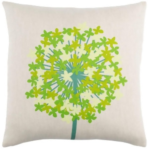 Agapanthus by E. Gardner Pillow Teal/Grass/Lime 20 x 20 Ap003-2020p - All