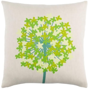 Agapanthus by E. Gardner Pillow Teal/Grass/Lime 22 x 22 Ap003-2222p - All
