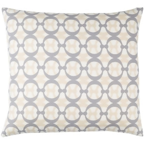 Lina by Surya Down Pillow White/Gray/Beige 18 x 18 Ina018-1818d - All