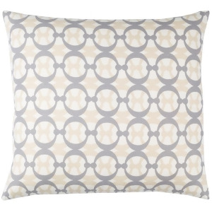 Lina by Surya Down Pillow White/Gray/Beige 20 x 20 Ina018-2020d - All