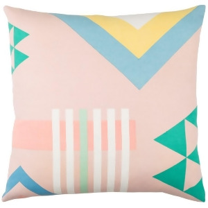 Lina by Surya Down Pillow Pale Pink/Emerald/White 20 x 20 Ina006-2020d - All