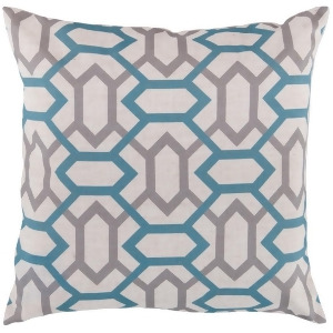 Zoe by Surya Poly Fill Pillow Cream/Teal/Medium Gray 22 x 22 Ff008-2222p - All