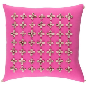 Lelei by Surya Poly Fill Pillow Bright Pink/Cream 22 x 22 Lli002-2222p - All
