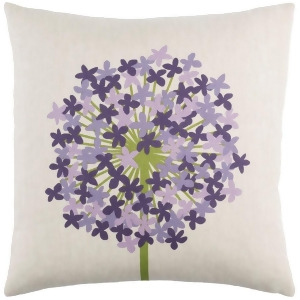 Agapanthus by E. Gardner Pillow Grass/Violet/Purple 20 x 20 Ap004-2020p - All