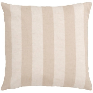 Simple Stripe by Surya Down Fill Pillow Khaki/Taupe 18 x 18 Js015-1818d - All