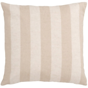 Simple Stripe by Surya Down Fill Pillow Khaki/Taupe 22 x 22 Js015-2222d - All