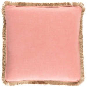 Ellery by Surya Down Fill Pillow Coral/Tan 18 x 18 Ely003-1818d - All