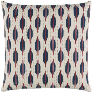Kantha by Surya Poly Fill Pillow Dark Red/Navy/Olive 20 x 20 Kth005-2020p - All