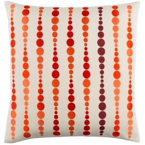 Dewdrop by Emma Gardner Down Pillow Orange/Rust/Cream 22 x 22 De001-2222d - All