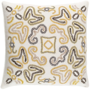 Avana by Surya Pillow Cream/Yellow/Gray 20 x 20 Avn003-2020p - All
