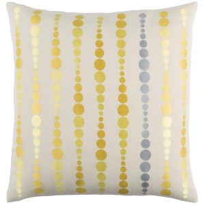 Dewdrop by Emma Gardner Pillow Butter/Yellow/Lt.Gray 20 x 20 De002-2020p - All