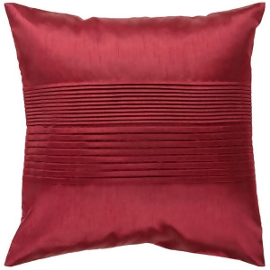 Solid Pleated by Surya Poly Fill Pillow Garnet 22 x 22 Hh026-2222p - All