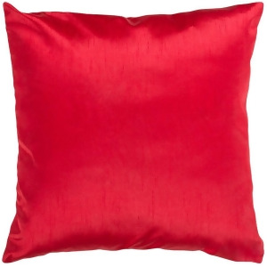 Solid Luxe by Surya Down Fill Pillow Bright Red 18 x 18 Hh035-1818d - All