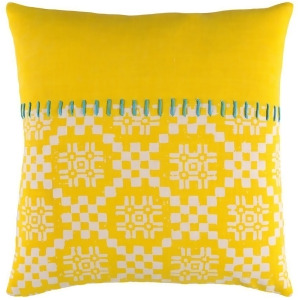 Delray by Surya Down Pillow Yellow/Cream/Sky Blue 18 x 18 Dea003-1818d - All