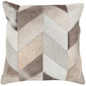 Trail by Surya Down Fill Pillow Beige/Gray/White 18 Square Tr003-1818d - All