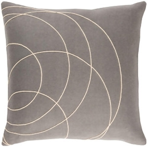 Solid Bold by B. Berk for Surya Pillow Gray/Cream 18 x 18 Sb034-1818p - All