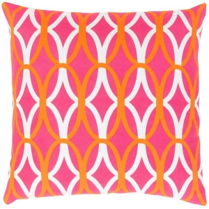 Miranda by Clairebella Down Pillow Orange/Pink/White 18 x 18 Mra011-1818d - All