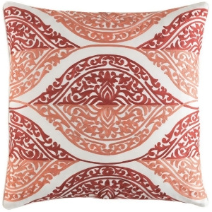 Regina by Surya Poly Fill Pillow Coral/Camel/White 18 x 18 Rgn001-1818p - All