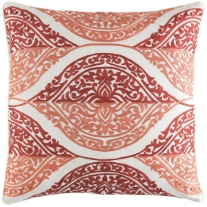 Regina by Surya Poly Fill Pillow Coral/Camel/White 20 x 20 Rgn001-2020p - All