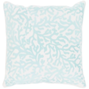 Osprey by Surya Down Fill Pillow White/Aqua 18 x 18 Opy001-1818d - All