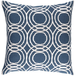 Ridgewood by A. Wyly for Surya Down Pillow Navy/White 20 x 20 Rdw004-2020d - All