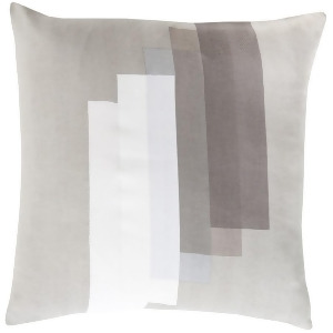 Teori by Surya Down Fill Pillow Light Gray/White/Ivory 18 x 18 To019-1818d - All
