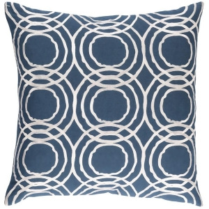 Ridgewood by A. Wyly for Surya Down Pillow Navy/White 22 x 22 Rdw004-2222d - All