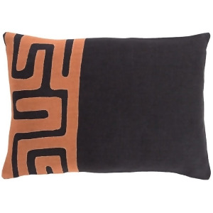 Nairobi by Surya Lumbar Pillow Burnt Orange/Black 13 x 19 Nrb011-1319p - All