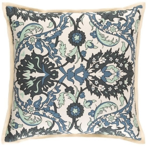Vincent by Surya Poly Fill Pillow Mint/Denim/Charcoal 22 x 22 Vct004-2222p - All