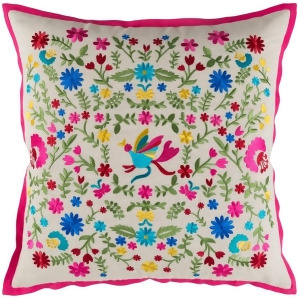 Pavo by Surya Down Pillow Khaki/Pink/Grass Green 18 x 18 Pvo001-1818d - All