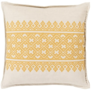 Pentas by Surya Down Fill Pillow Mustard/Khaki 22 x 22 Pen004-2222d - All